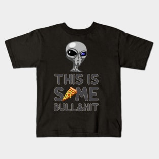Alien who likes Pizza, UFO, Alien, Colorado Funny Kids T-Shirt